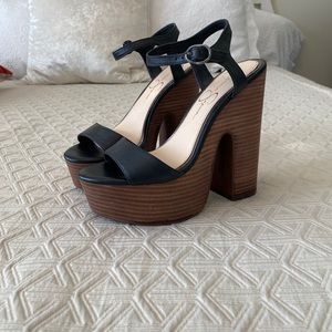 Jessica Simpson wooden heels